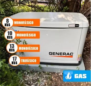 Generador eléctrico residencial 8, 13 y 17 kva